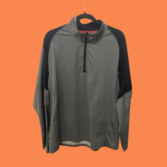 Calvin Klein Performance XL Grey & Black 1/4 Zip Pullover - Picture 2 of 10